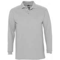 POLO PIQUÉ M/COMP 3 BOT WINTER CINZA MATIZADO *